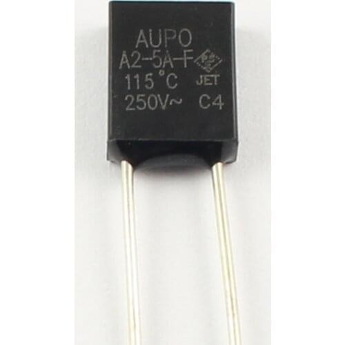 10pcs Aupo Thermal Fuse Cutoff TF 115 Degree 250V 5A A2-5A-F