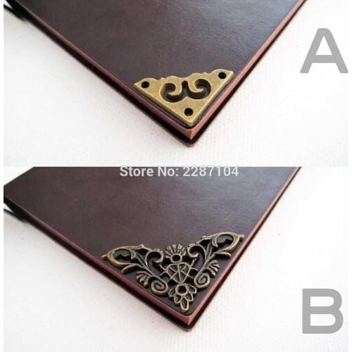 12X New Iron Metal Decorative Flower Jewelry Box Chest Gift Wooden Case Book Menu Scrapbook Photo Album Corner Protector