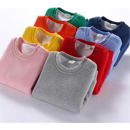 2018 Winter Coat Girls Boys Hoodie Children Inside Fleece Sweatshirts Children Cloth Outwear Kids Autumn Clothes Coat