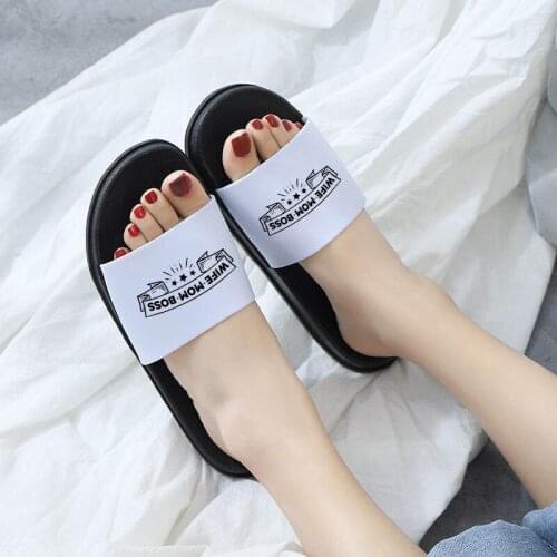 2021 Women Slippers Home Indoor Bedroom Slipper Cartoon Pattern Printed Flip Flop Outdoor Summer Non-slip Slides Female