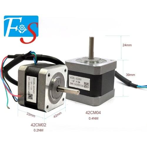 3D printer New Leadshine 42CM02/42CM04 2 phase NEMA17 stepper motor 0.2Nm/0.4nm+DM422C motor Driver for CNC Rounter