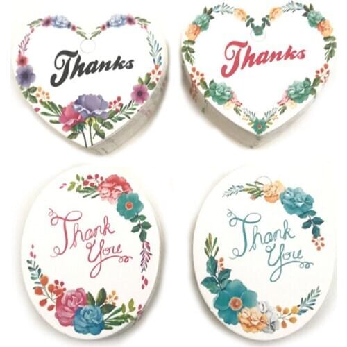 50Pcs Lovely Gift Tags DIY Handmade Price Tags Bags Baking Packing Labels for Flower Cosmetics Jewelry bottle Drink Wrap Decorat