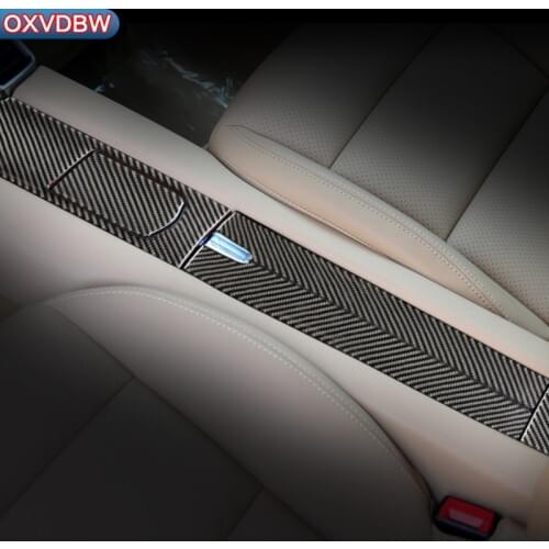 For Porsche Panamera 970 2010 - 2016 Accessories Carbon Fiber Rear multimedia panel Decorative Cover Car Styling Sticker