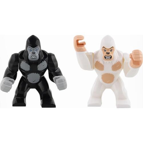 Locking Animals Blocks Series Gorilla Figures Building Blocks Toys For Children Assemble Toys Educational Kids Gifts