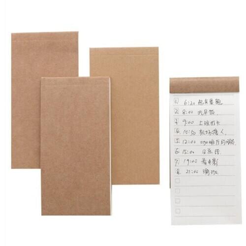 20pcs/lot New Line Grid Blank Notepad Plain Kraft Notebook Sketchbook Cahier Office & School Supplies Stationery gift G189