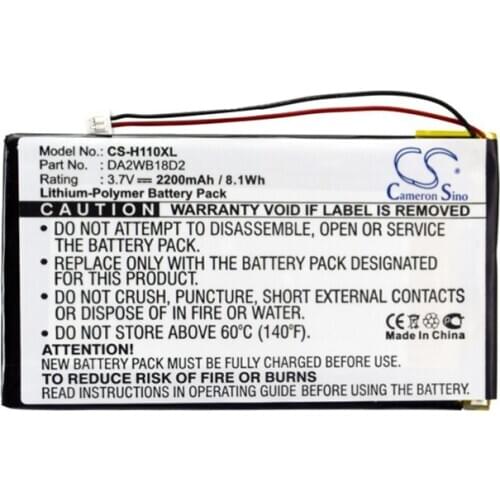 CameronSino for IRIVER H110 H120 H140 H320 H340 MP3 Playmer DA2WB18D2 battery