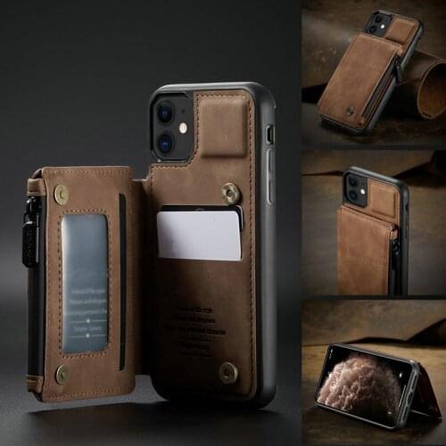 Back Cover for iPhone 12 11 Pro Max XS XR X SE 2020 8 7 Plus Phone Case wiht Leather Card Holder Magnetic Detachable Wallet Bag