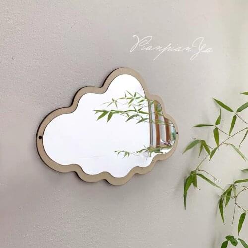 Ins Style Nordic Cloud Modeling Makeup Mirror Creative Ornaments Acrylic Hanging Mirror Wall Decoration Household Products
