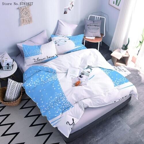 2/3 Pieces Polar Bear Bedding Set 3D Print White Polar Animals Duvet Cover For Boys Girls Bed Cover Set Single Bed Quilt