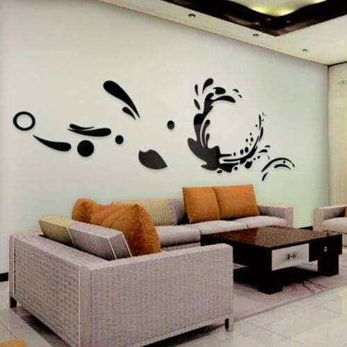 Crystal three-dimensional wall stickers sofa wedding gift fresh brief elegant decoration