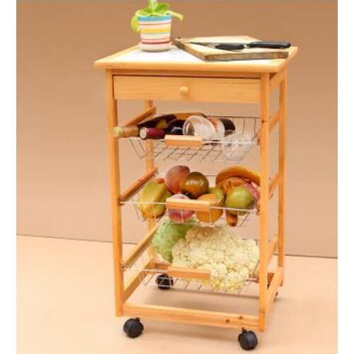 European-style kitchen shelf. Dynamic solid wood fruits and vegetables. The ground receive a shelf