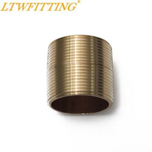 LTWFITTING Brass Pipe Close Nipples Fitting 1-1/2" Male NPT