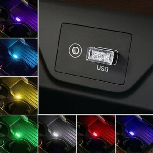 Mini LED Bulb USB Car Interior Ambient light Neon Lamp Auto Atmosphere Lights Decoration Car Styling Accessories