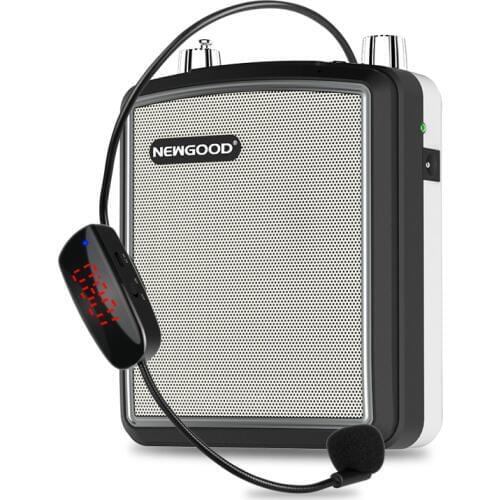 20W Portable Wireless Voice Amplifier Outdoor Speech Teach Speaker UHF Wireless Microphone Amplifier FM Radio Loudspeaker record