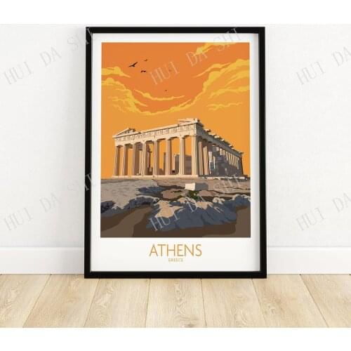 Athens Poster | Greece Travel Print | Wall Art | Travel Poster | Artwork | Art Print Gift Idea