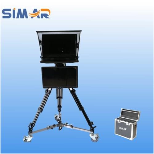 22inch professional self-reversing monitor studio prompter broadcast teleprompter with talent monitor