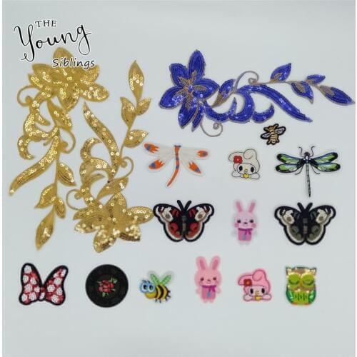 Mixture Fashion Patches Kids Cartoon for Clothing Embroidered Applique Iron on patch DIY Sewing Accessories for Clothing Badges