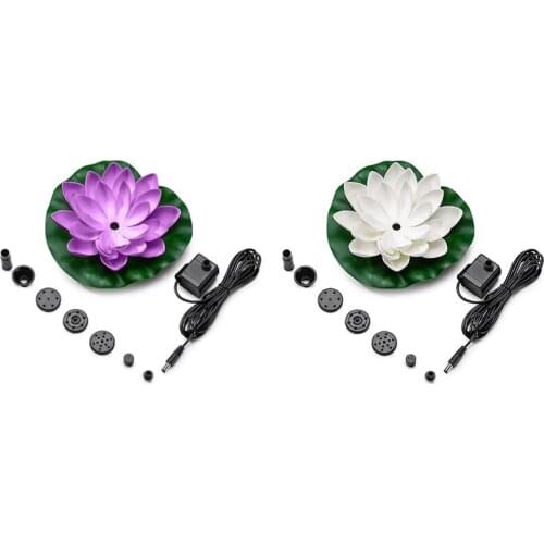 Solar Fountain Bird Bath, Lotus Waterscape Garden, Floating Water Fountain for Bird Bath, Fish Tank, Pool,Garden Decor