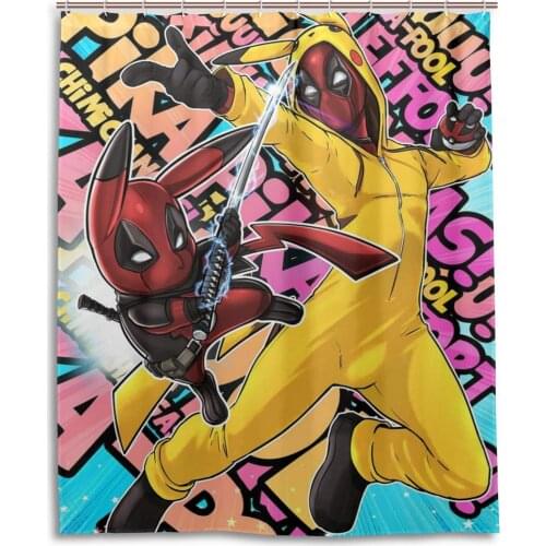 Funny Hiphop 3D Printing Personality Waterproof Resistant Shower Curtains