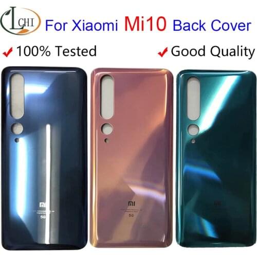 Battery Back Cover For Xiaomi Mi 10 Mi10 Pro 5G Rear Glass Back Housing Door Case For Xiaomi Mi 10 Pro 5G Battery Back Cover