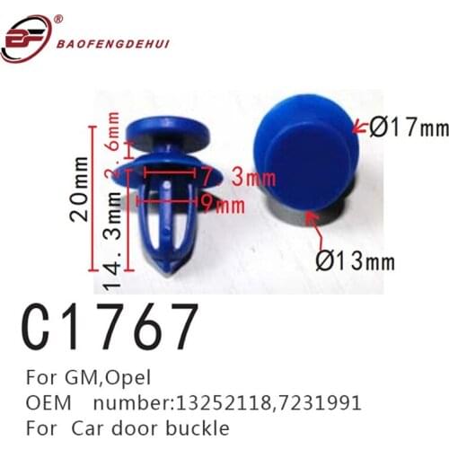 Clip For Car Door Buckle Screws For GM,Opel 13252118,7231991 Auto Fasteners Clips