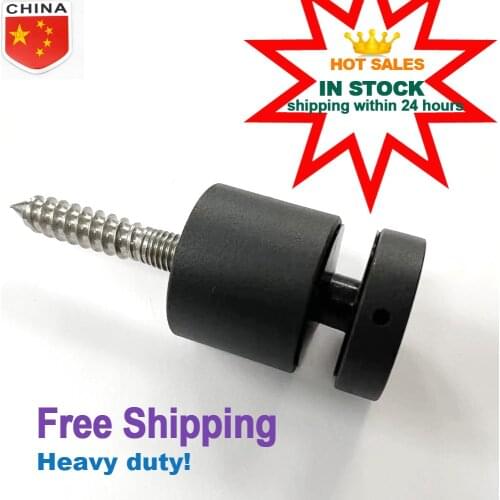 YL Free Shipping Frameless Black Glass Railing Clamp Bracket Standoff for Stair Balcony