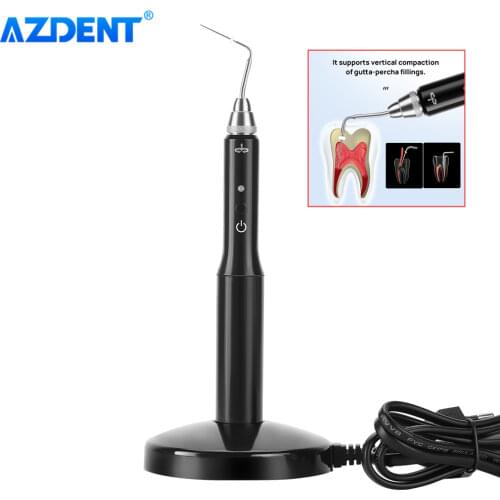 AZDENT Dental Cordless Gutta Percha Obturation System Endo Heated Pen Root Canal Hot Melt Filling Pen 2 Tips