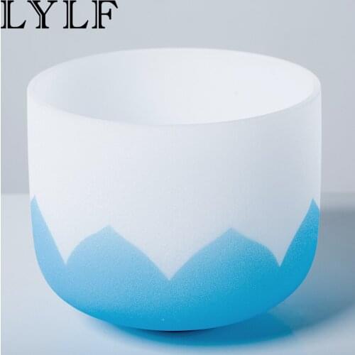 10 Inch G Throat 432hz 440hz Blue Lotus Chakra Quartz Crystal Singing Bowl