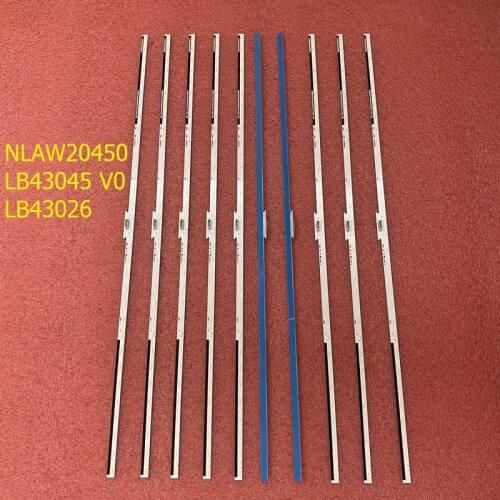 10pcs/lot LED Strip for Sony KD-43X720E KD-43XF7096 43XE7093 KD-43XE7073 4-690-560 4-595-780 KD-43XE8005 43X7053 KD-43XE7005