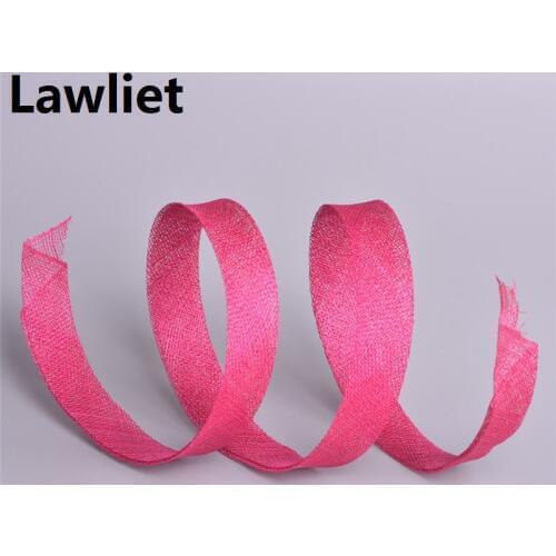 2pcs B083 3cm Handmade Sinamay Bias Binding Tape Trim Ribbon Millinery Hat Fascinator