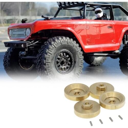 4Pcs 4mm Useful 2021 Brass Hex Adapter Upgrades Anti-rust Replacement Perfect Matching Brass Wheel Hex Adapter for Axial SCX24