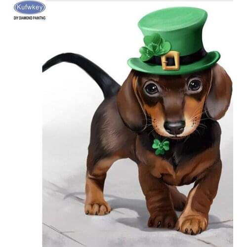 5D Diy full Square drill diamond painting Cross stitch dog,Cute,animal diamond embroidery Rhinestone Mosaic mazayka,home decor