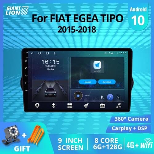 2DIN Android10.0 Car Radio For FIAT EGEA TIPO 2015-2018 GPS Navigation Stereo Receiver DSP Auto Radio Car Multimedia Player IGO