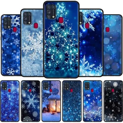 Winter Snowflakes Phone Case For Samsung Galaxy F62 F52 5G F41 F22 F12 M62 M42 M32 M21 M31 M30s M51 M31s M11 M01 M10 Cover Coque