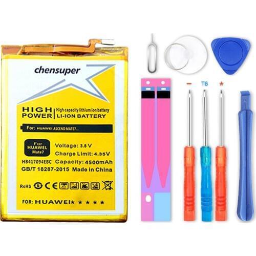 Chensuper 4500mAh HB417094EBC for Huawei Ascend Mate 7 Battery Mate7 MT7 TL00 TL10 UL00 CL00 mobile phone battery