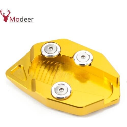 CNC Aluminum Motorcycle Side Stand Enlarger Kickstand Enlarge Plate Pad Blue Black Gold for Yamaha XP530 TMAX 530 500 2008-2015