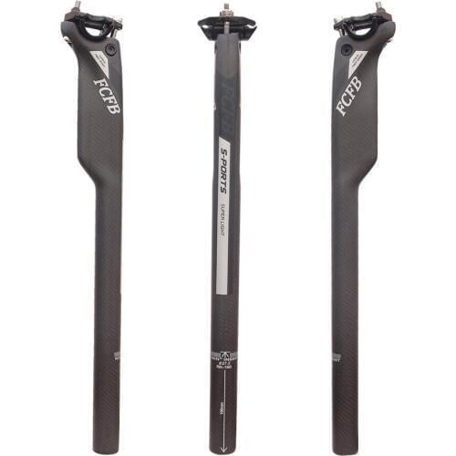 FCFB gray black matt MTB Bicycle Seatpost Road Mountain Bike Seat Post Full Carbon Fiber Cycling Seat Post