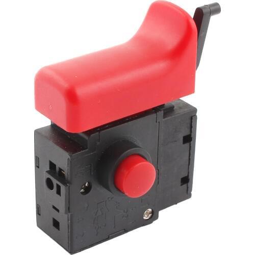 UXCELL Hot Sale High Quality FA2-6/1BEK 250V 6A 5E4 Lock On Power Tool Electric Drill Trigger Switch Black Red