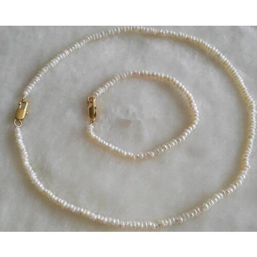 2-3mm Tiny Pearl Jewelry Sets Necklace Bracelet Pearl Sets For Women Party Jewelry Wedding Birthday Christmas Gift