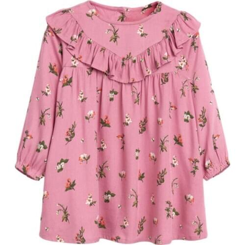 Little maven kids girls casual brand autumn childrens dress baby girl clothes Cotton butterfly print toddler girl dresses S0843