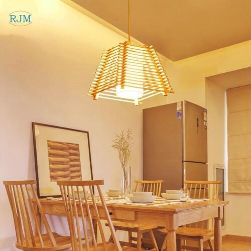 Japanese Style Three-headed Chandelier Creative Restaurant Dining Room Chandelier Nordic Solid Wood Bar Hotel Lamps