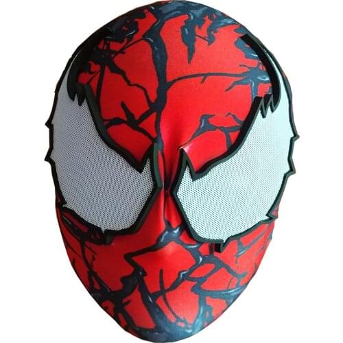Red Gwen Carnage Superhero Cosplay Mask Hood