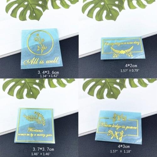 Q39C Gold Color Epoxy Diy Set Flower Metal Stickers Wishes Metal Stickers for DIY Crafts Home Decorations Jewelry Gifts