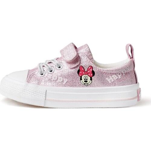 Disney new childrens cartoon bright face Minnie Mickey Mouse girl non-slip soft sole casual shoes sports shoes student running