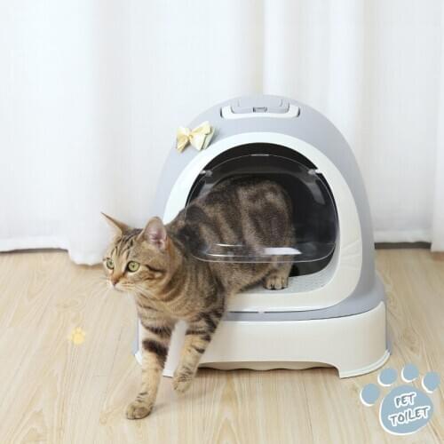 Pet Cat Little Box Detachable Toilet Trainer Cat Sand Litter Box With Cat Litter Shovel Enclosed Cat Kitten Bedpans Cat Supplies