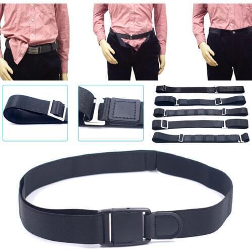 Adjustable Shirt Holder Men Women Elastic Shirt Stays Black Non-Slip Wrinkle Prevention Waistband Shirt Tucked Belts Interview