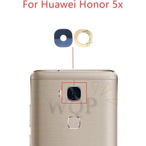 2pcs rear back main camera glass lens with glue sticker for Huawei Honor 5X/GR5/GR5W Replacement Repair Spare Parts