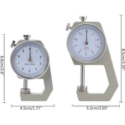Dial Thickness Gauge 10 20mm Leather Paper Thickness Meter Tester Accuracy 0.1mm