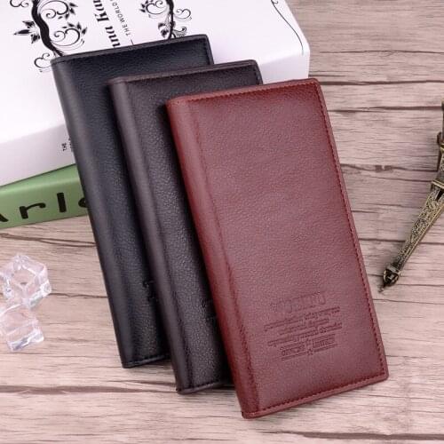 Top 2021 High Capacity Wallet Purses Mens Wallets Credit Card Holder Male Slim Men Long Wallet Business Thin ID Card Man Purse
