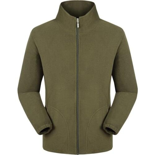 Outdoor Sports Climbing Trekking Camping Windbreaker Male Warm Stand Collar Coats Men Fleece Hiking Thermal Jackets